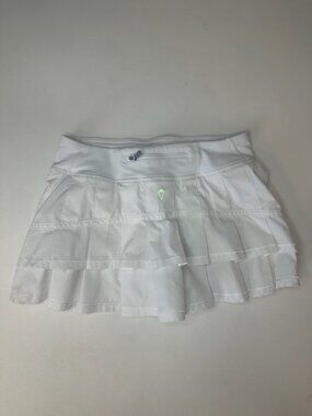 Ivivva Set The Pace White Skirt - Size 8